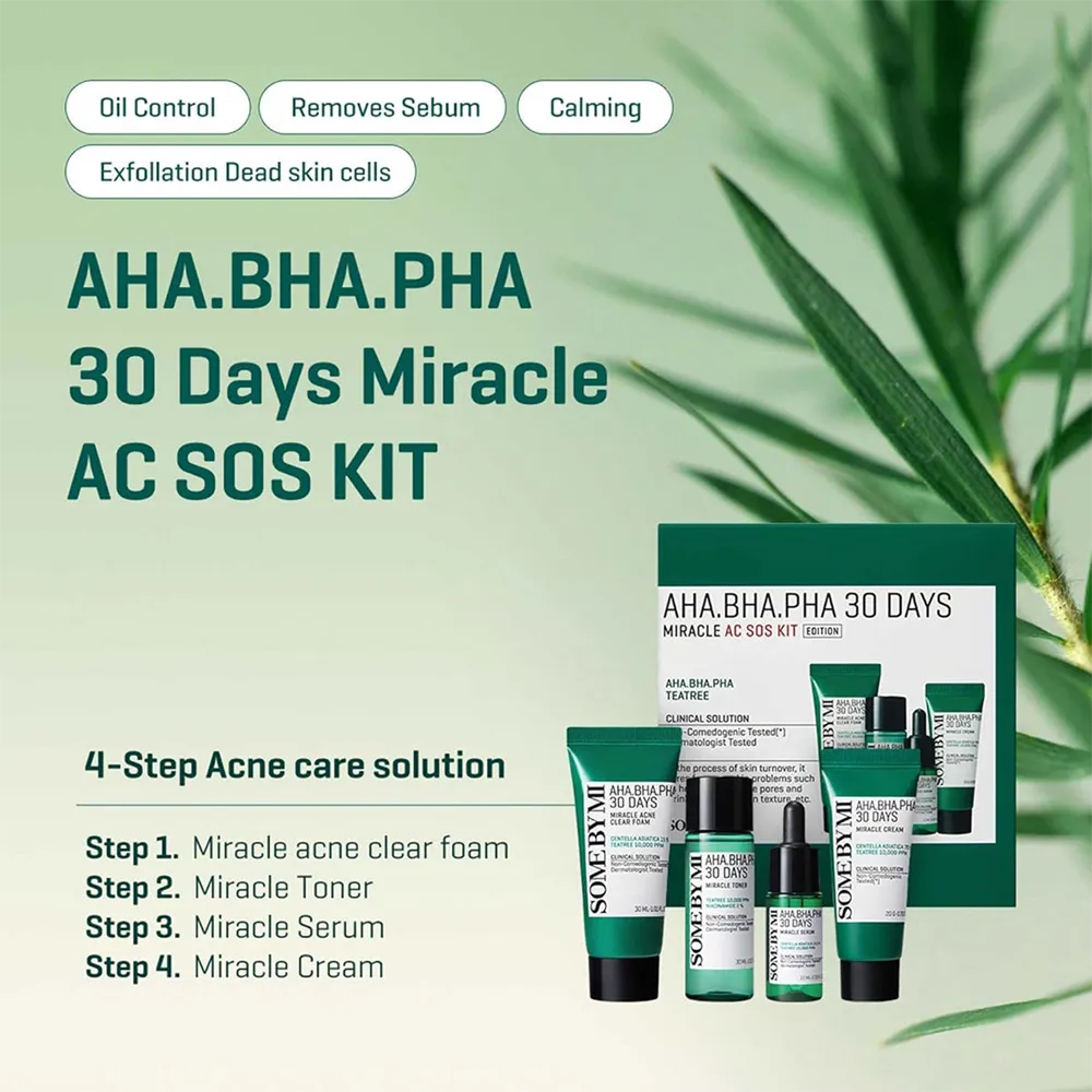 Some By Mi AHA BHA PHA 30 Days Miracle AC SOS Kit - 4 pcs thumbnail 4