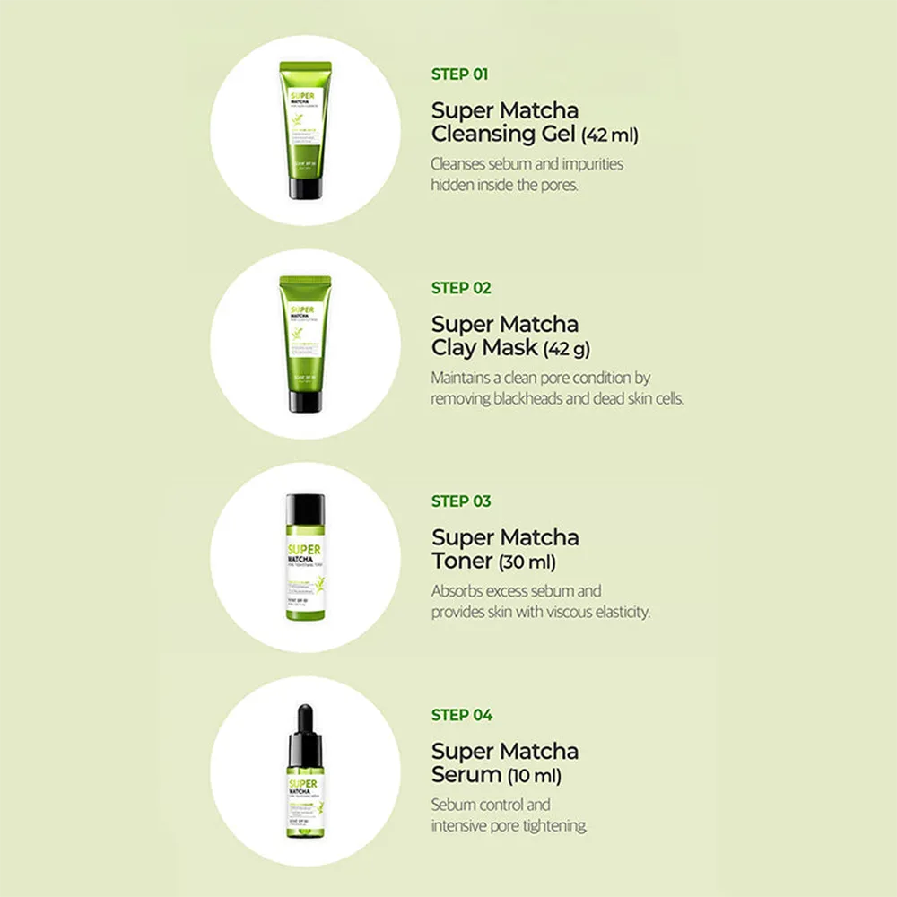 Some By Mi Super Matcha Pore Care Starter Kit
 - 4 pcs thumbnail 4