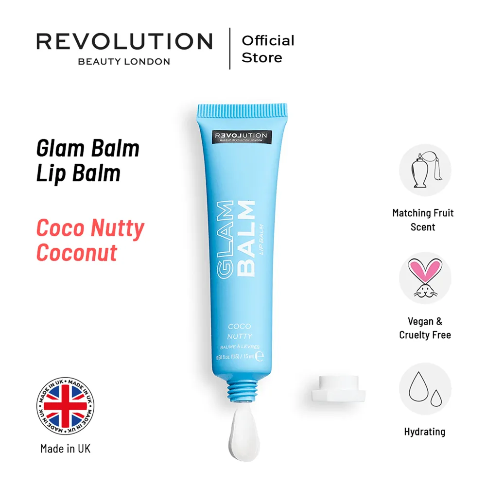 Makeup Revolution Relove Glam Balm Lip Balm - Coco Nutty Coconut thumbnail 2
