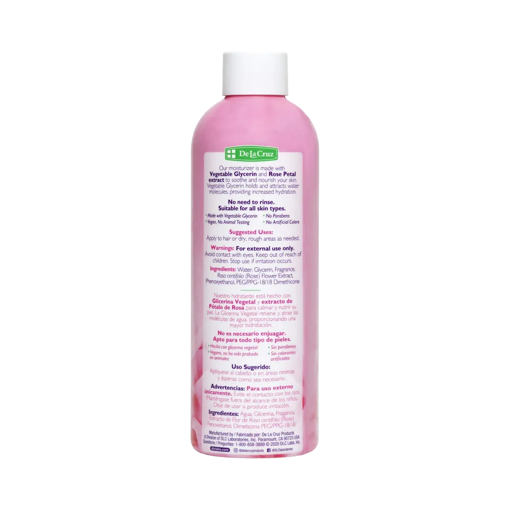 De la Cruz Glycerin & Rose Water Skin & Hair Moisturizer - 236 ml thumbnail 2