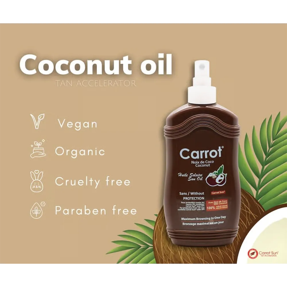 Carrot Sun Coconut Sun Oil - 200 ml thumbnail 3