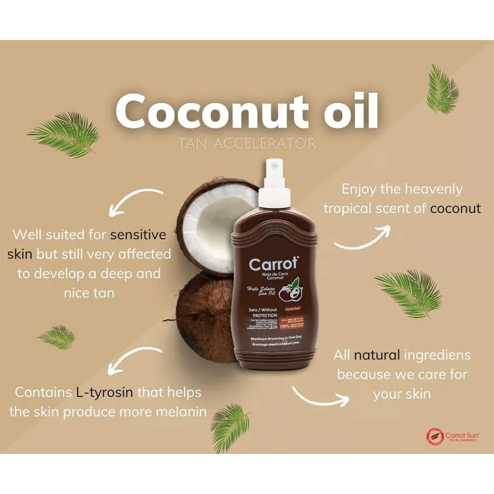 Carrot Sun Coconut Sun Oil - 200 ml thumbnail 4