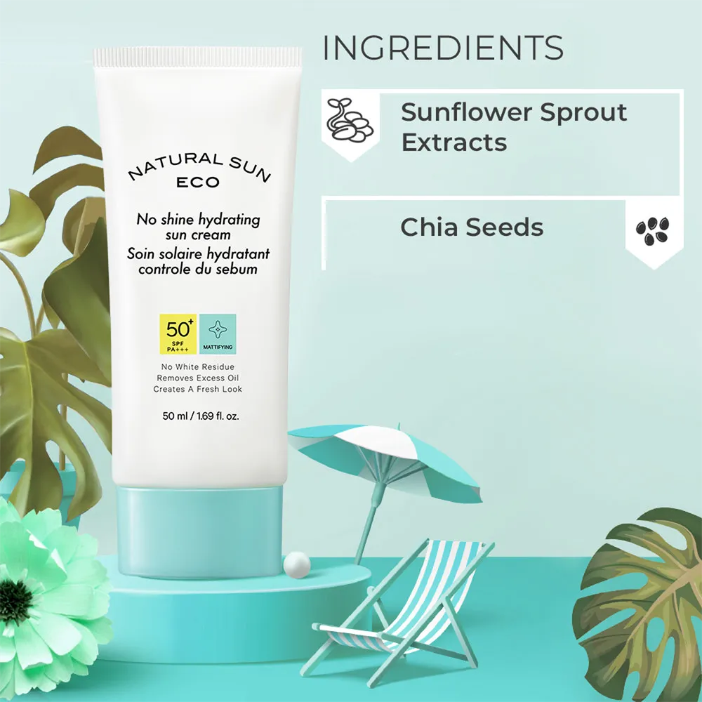 The Face Shop Natural Sun Eco No Shine Hydrating Sun Cream SPF 50+ - 50 ml thumbnail 3