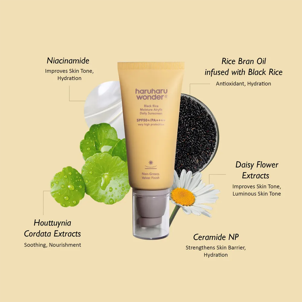 Haruharu Wonder Black Rice Moisture Airyfit Daily Sunscreen SPF 50+ - 50 ml thumbnail 3