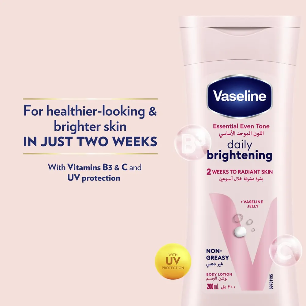 Vaseline Essential Even Tone UV Lightening Body Lotion - 200 ml thumbnail 5