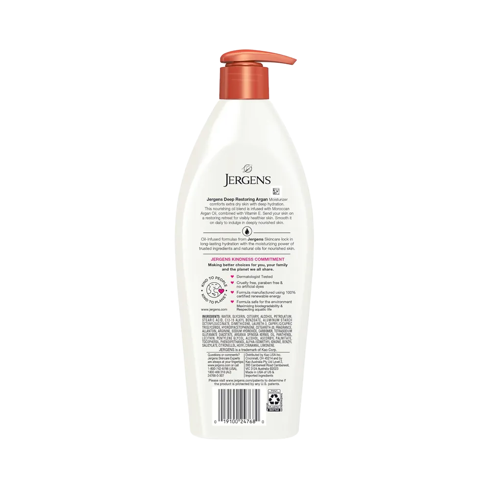 Jergens Oil-Infused Deep Restoring Argan Moisturiser - 400 ml thumbnail 2