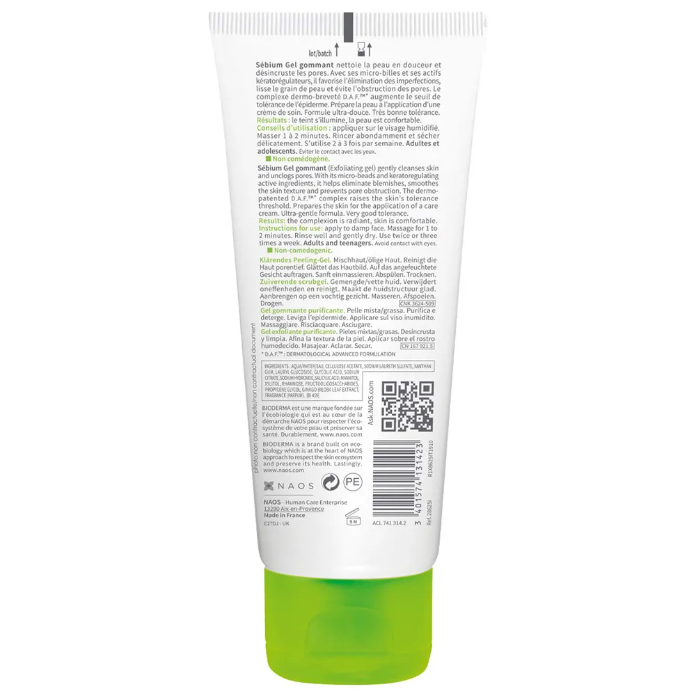 BIODERMA Sebium Gel Gommant - 100 ml thumbnail 2