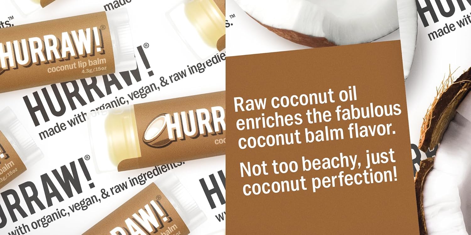 HURRAW! Coconut Lip Balm - 4.8 g thumbnail 2