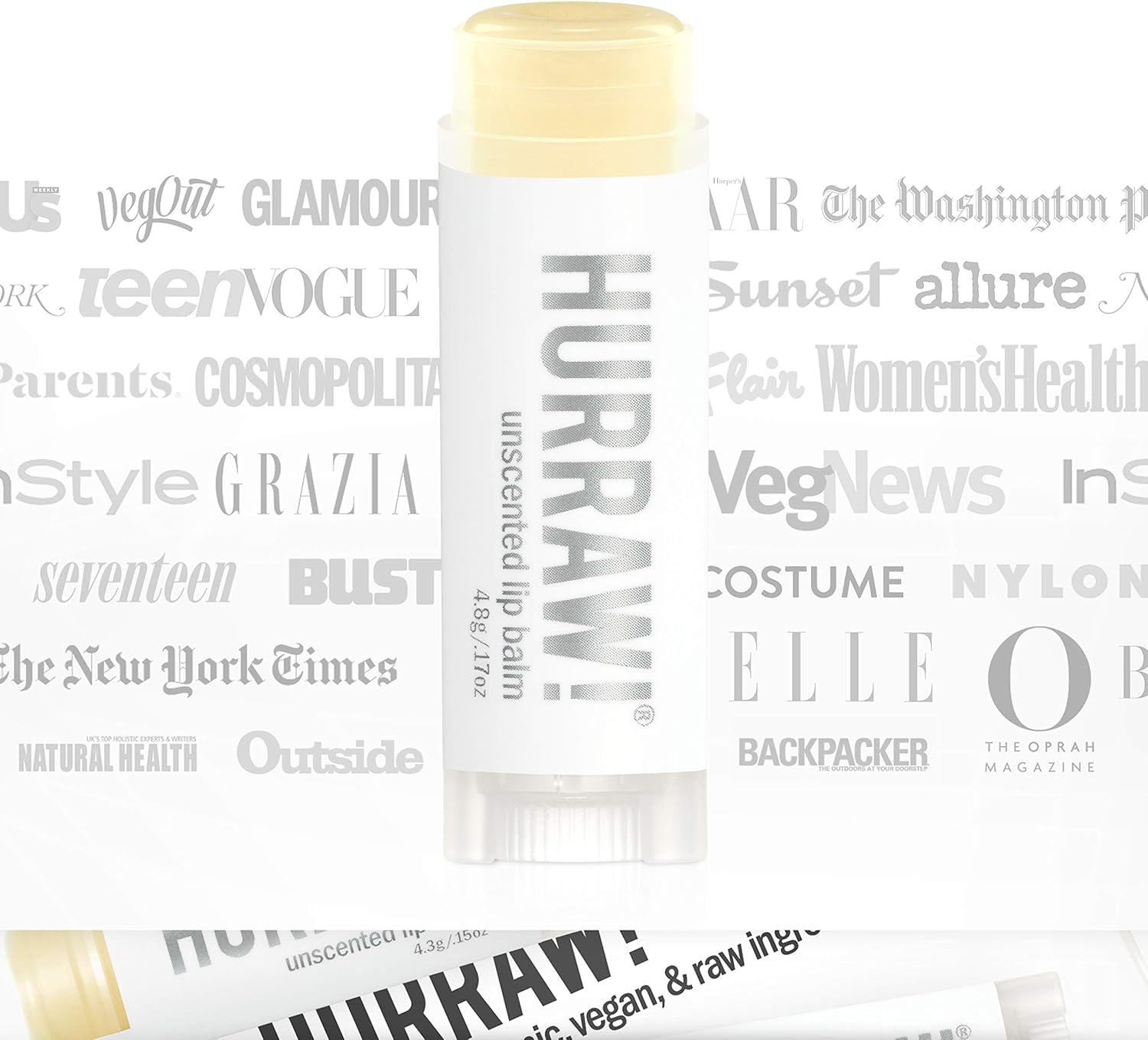 HURRAW! Unscented Lip Balm - 4.8 g thumbnail 2