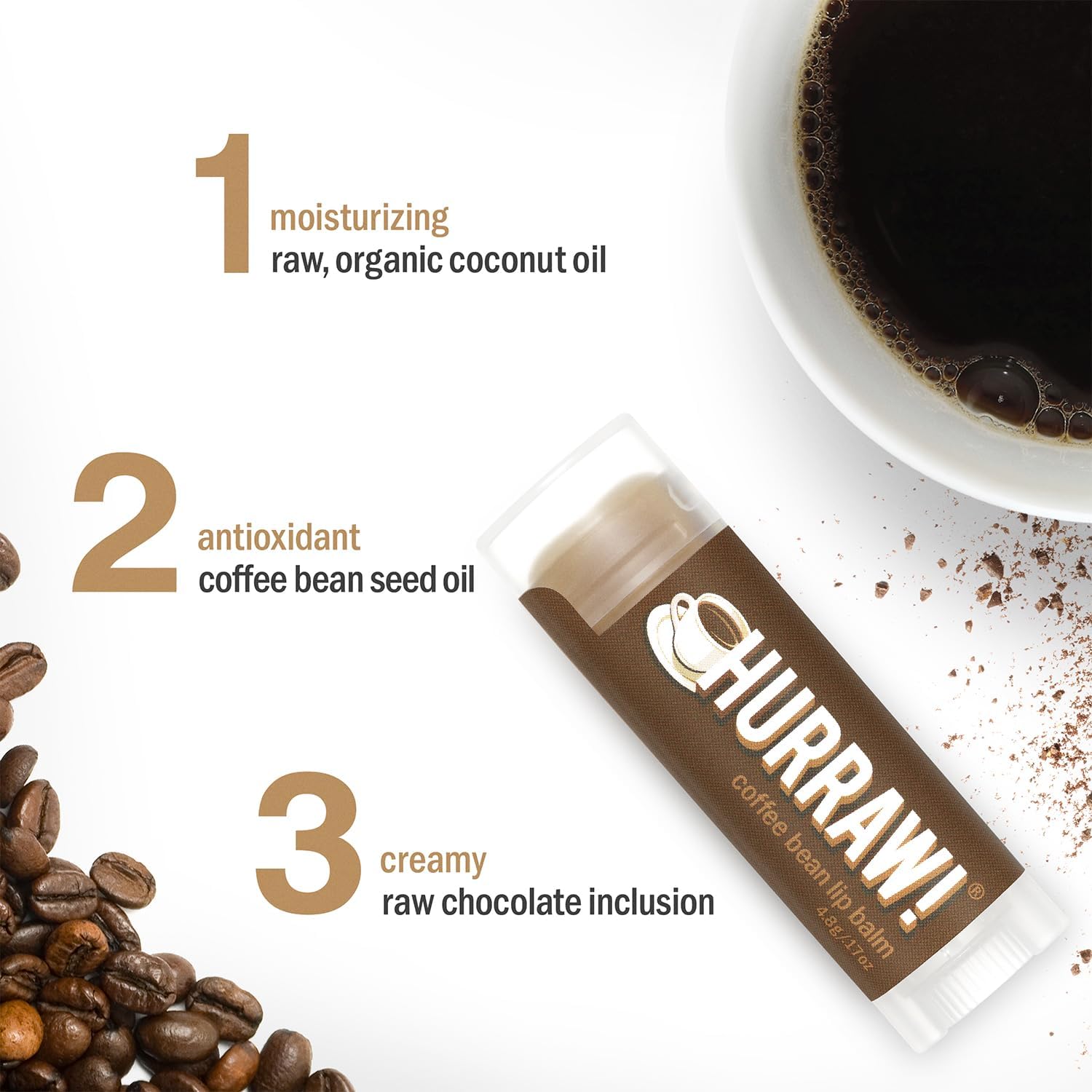 HURRAW! Coffee Bean Lip Balm - 4.8 g thumbnail 3