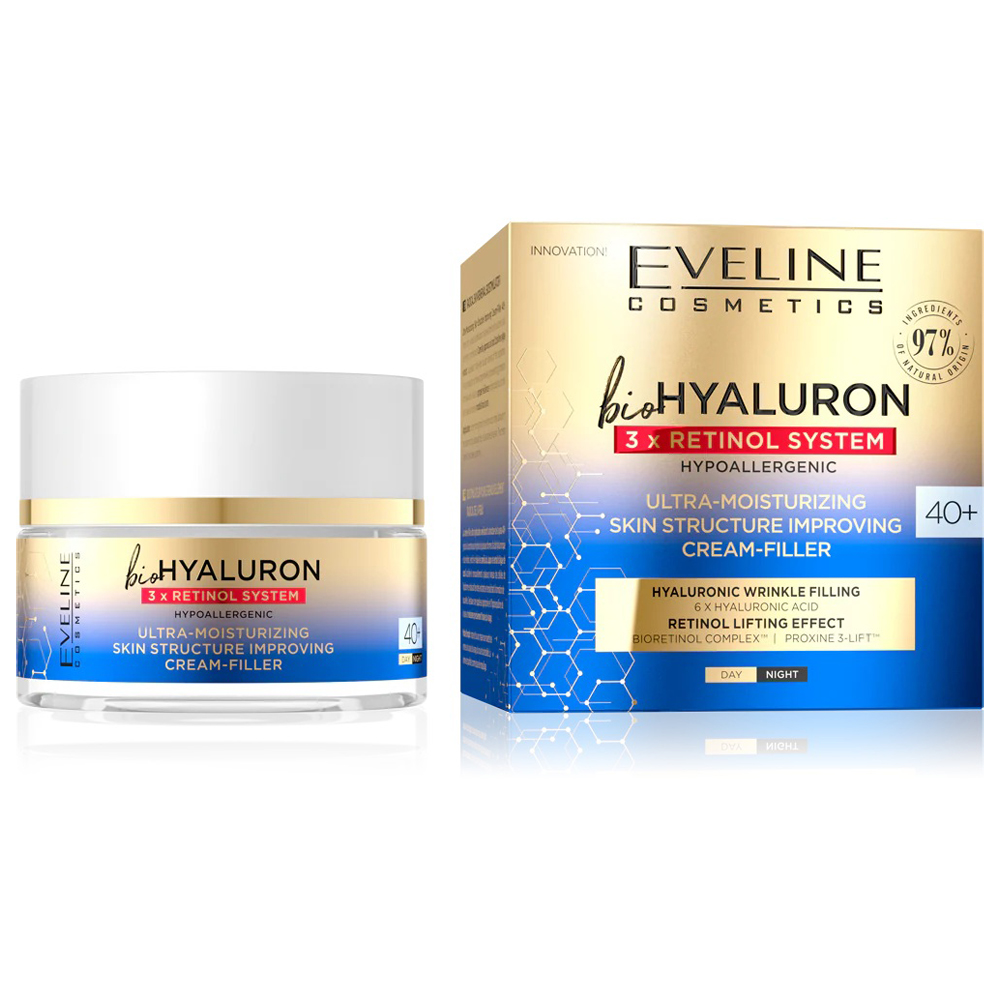 Eveline Bio Hyaluron 3X Retinol System Cream 40+ - 50 ml thumbnail 1