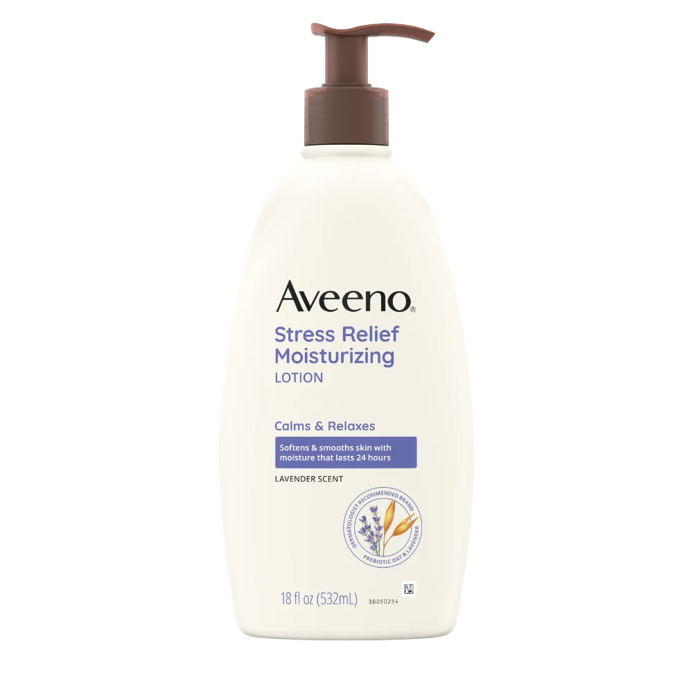 Aveeno Stress Relief Lavender Scent Moisturizing Lotion - 532 ml thumbnail 1