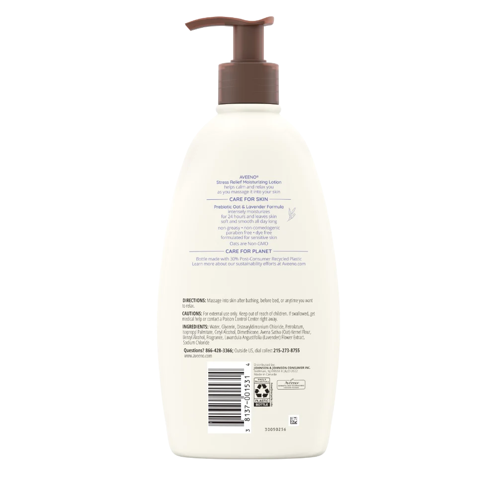 Aveeno Stress Relief Lavender Scent Moisturizing Lotion - 532 ml thumbnail 6