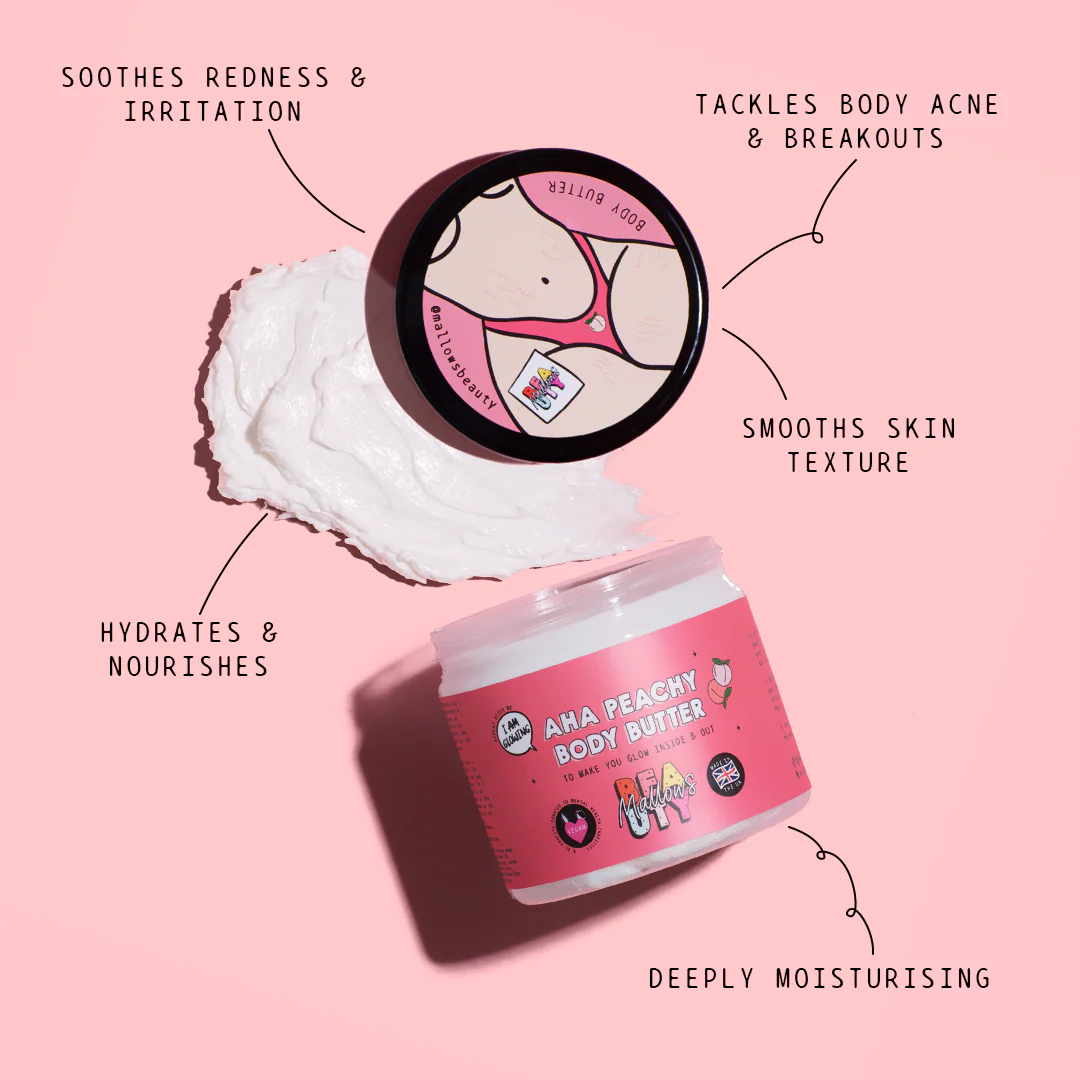Mallows Beauty AHA Peachy Body Butter - 180 ml thumbnail 3