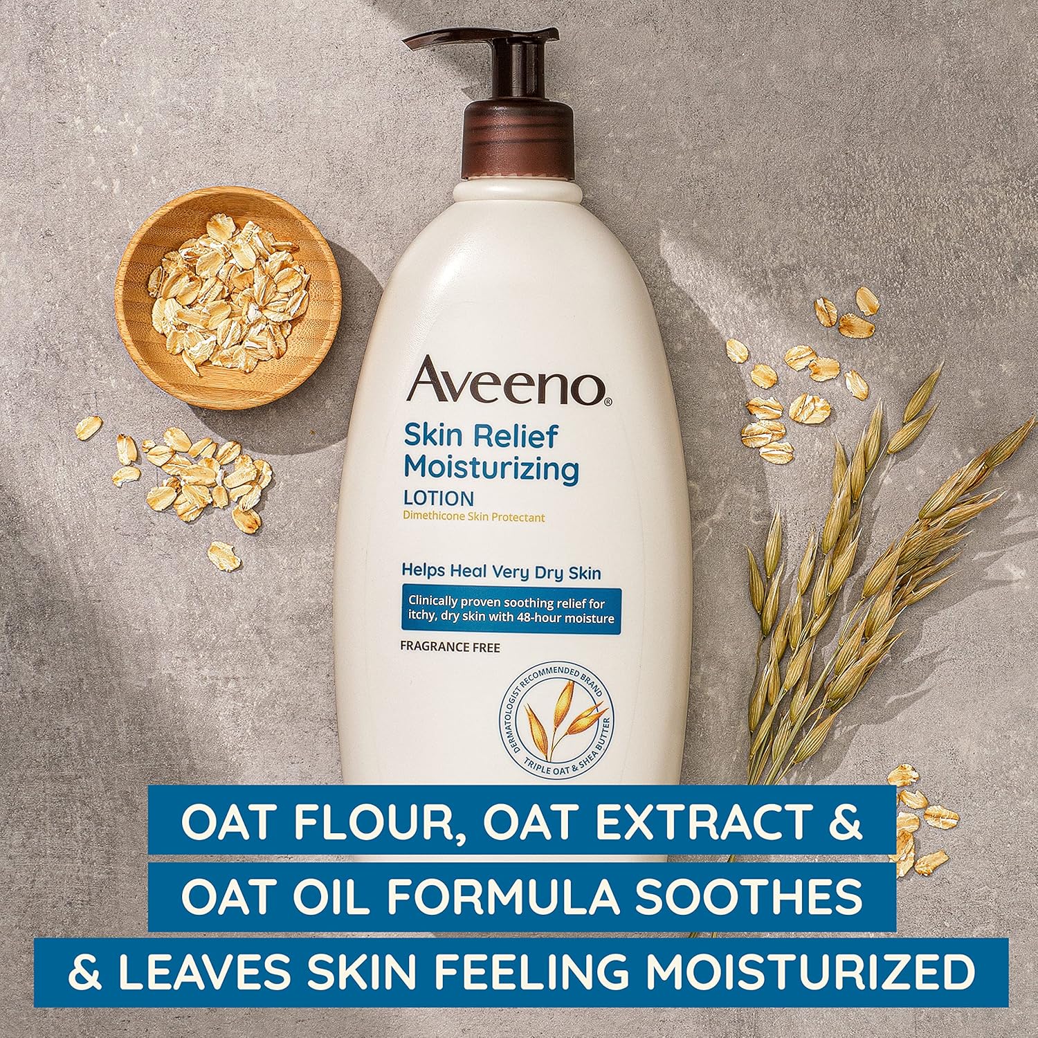 Aveeno Stress Relief Fragrance Free Moisturizing Lotion - 532 ml thumbnail 5