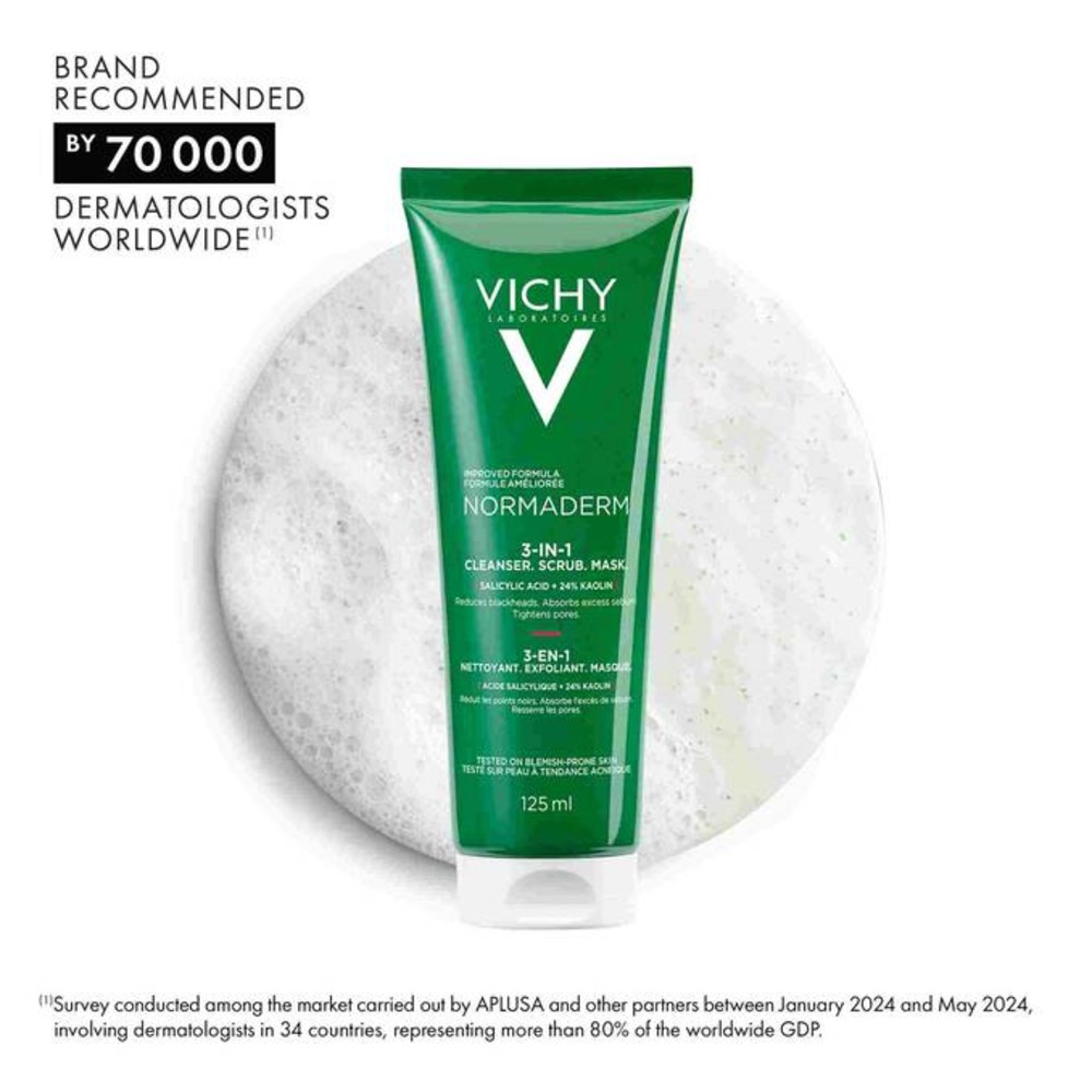 VICHY Normaderm 3-In-1 Scrub + Cleanser + Mask - 125 ml thumbnail 4