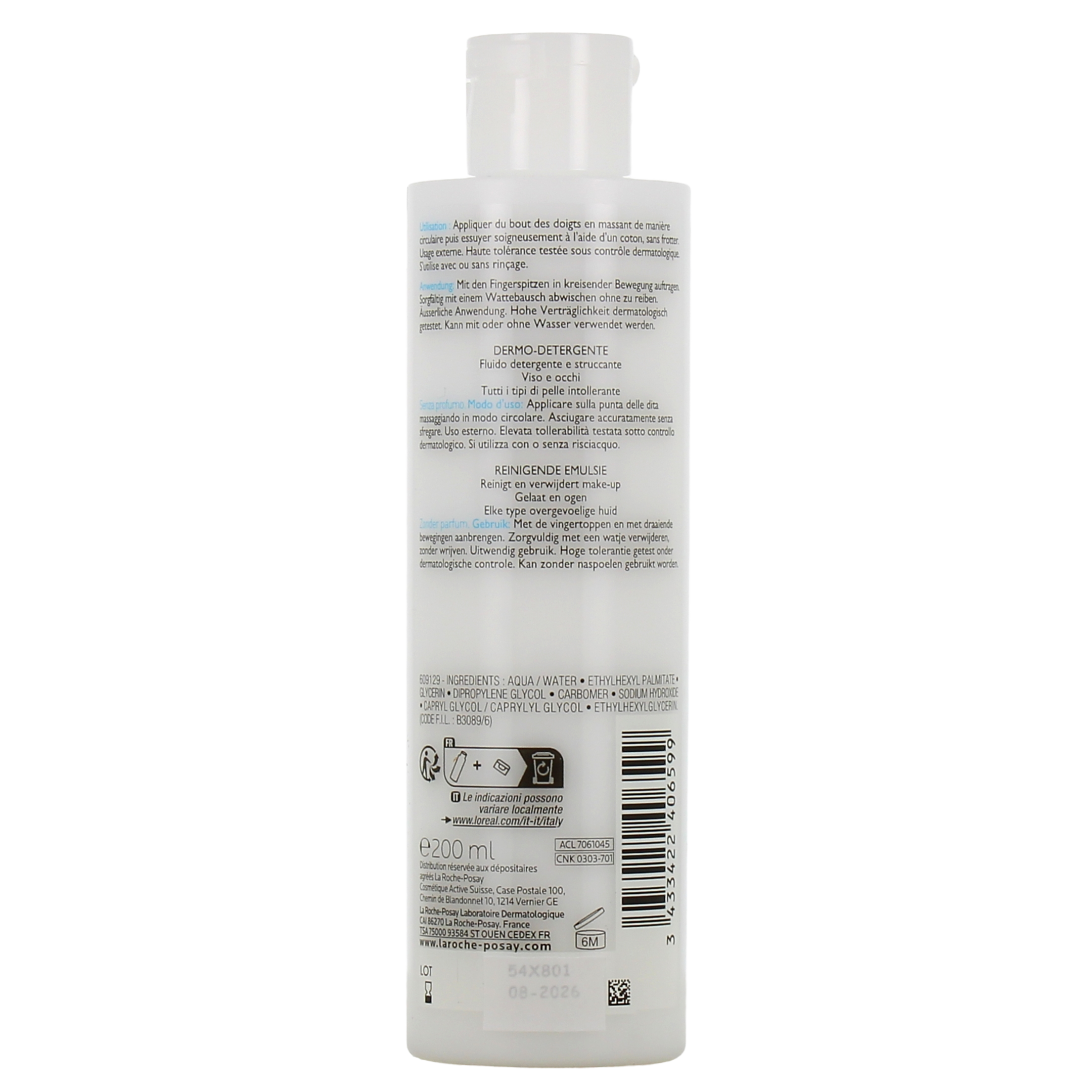 La Roche-Posay Toleriane Dermo Milky Cleanser - 200 ml thumbnail 3