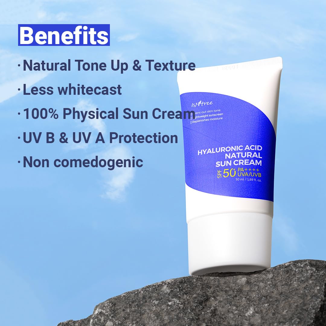 Isntree Hyaluronic Acid Natural Sun Cream SPF 50 - 50 ml thumbnail 3