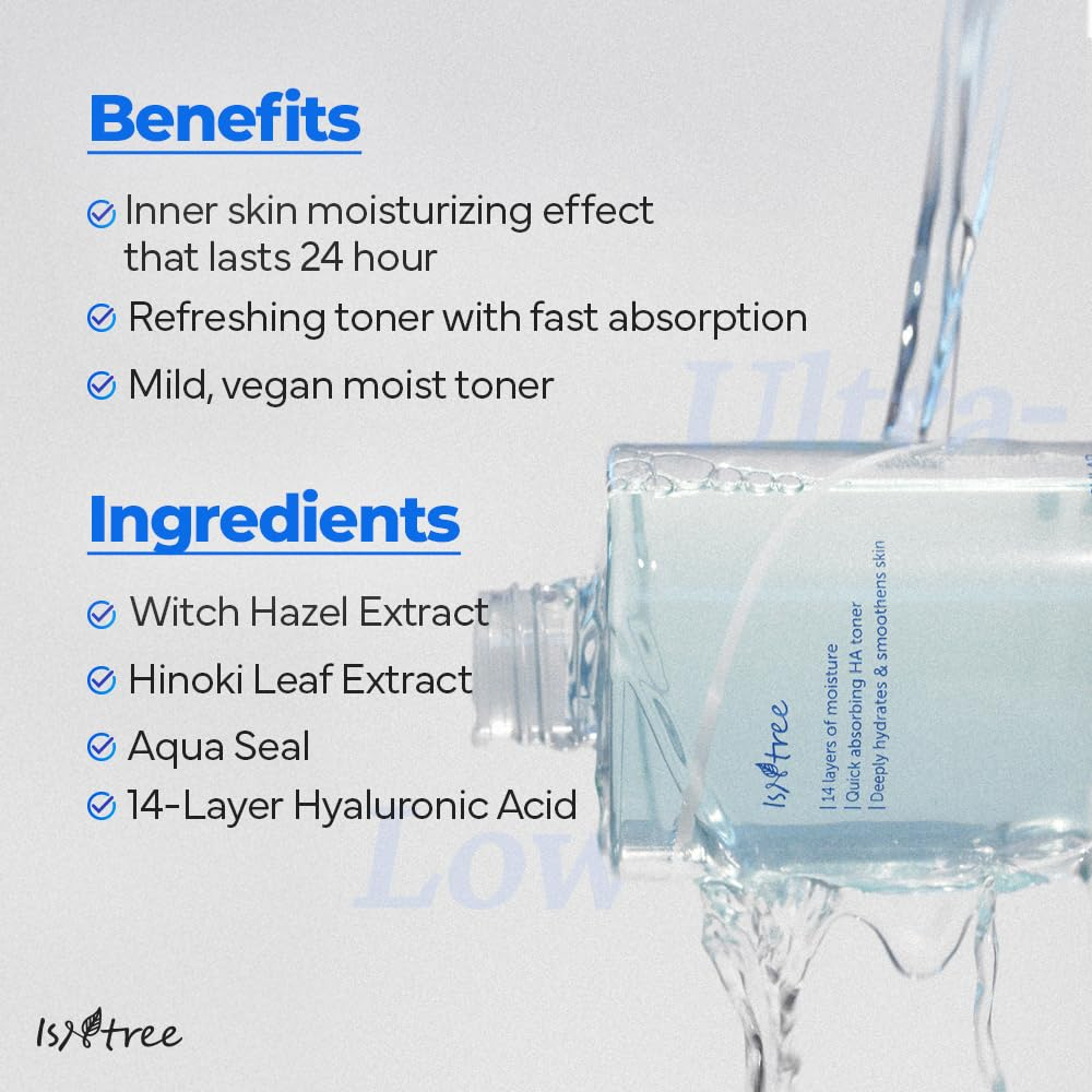 Isntree Ultra-Low Molecular Hyaluronic Acid Toner
 - 300 ml thumbnail 6